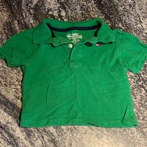 Tommy Hilfiger Kids Bright Green Polo with Navy Trim